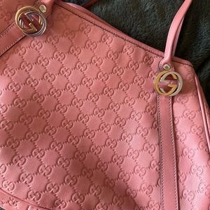 Gucci Pink Guccissima Twins Tote